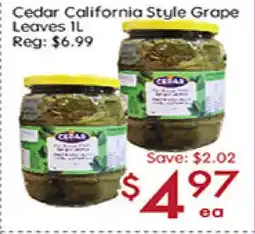 Sunny Food Mart Cedar California Style Grape Leaves offer
