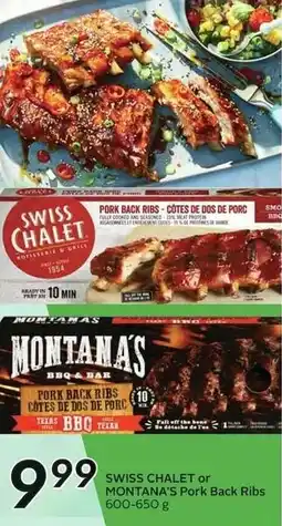 Sobeys SWISS CHALET or MONTANA'S Pork Back Ribs 600-650 g offer
