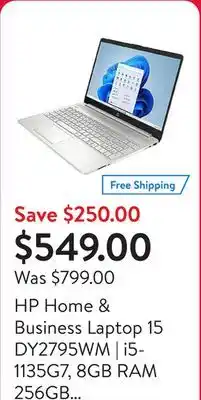 Walmart HP Home & Business Laptop 15 DY2795WM | i5-1135G7, 8GB RAM 256GB SSD | Brand New offer