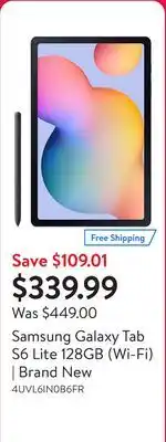 Walmart Samsung Galaxy Tab S6 Lite 128GB (Wi-Fi) | Brand New offer