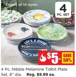 Kitchen Stuff Plus 4 Pc. Nibble Melamine Tidbit Plate Set offer