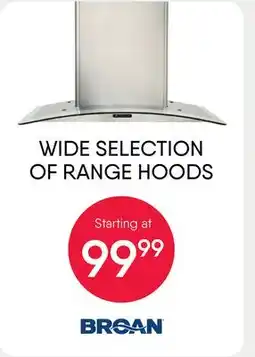 Meubles RD WIDE SELECTION OF RANGE HOODS offer