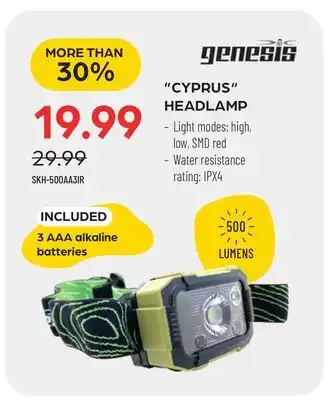 Pronature CYPRUS HEADLAMP offer