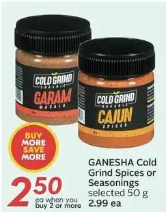 Sobeys GANESHA Cold Grind Spices or Seasonings offer
