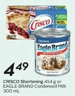 Sobeys CRISCO Shortening 454 g or EAGLE BRAND Condensed Milk 300 mL offer