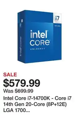 Newegg Intel Core i7-14700K - Core i7 14th Gen 20-Core (8P+12E) LGA 1700 125W Intel UHD Graphics 770 Processor - Boxed - BX807151470 offer
