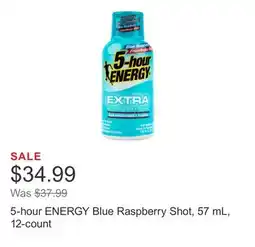 Costco 5-hour ENERGY Blue Raspberry Shot, 57 mL, 12-count offer