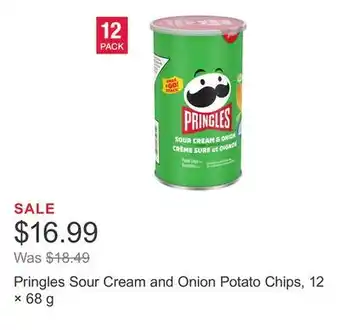 Costco Pringles Sour Cream and Onion Potato Chips, 12 × 68 g offer