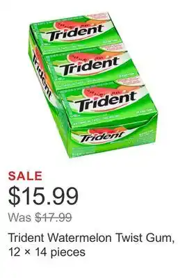 Costco Trident Watermelon Twist Gum, 12 × 14 pieces offer