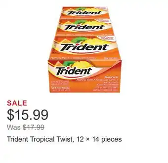 Costco Trident Tropical Twist, 12 × 14 pieces offer