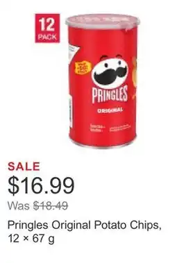 Costco Pringles Original Potato Chips, 12 × 67 g offer