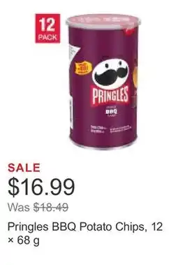Costco Pringles BBQ Potato Chips, 12 × 68 g offer