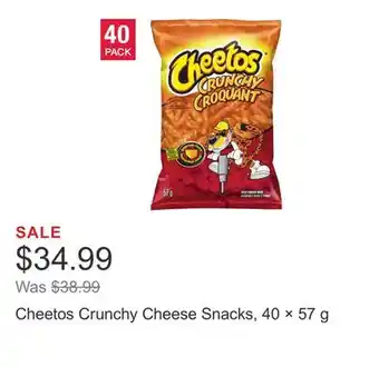 Costco Cheetos Crunchy Cheese Snacks, 40 × 57 g offer