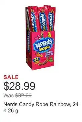 Costco Nerds Candy Rope Rainbow, 24 × 26 g offer