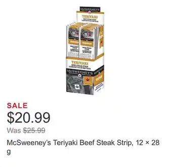 Costco McSweeney's Teriyaki Beef Steak Strip, 12 × 28 g offer