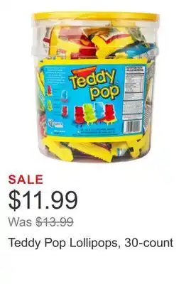 Costco Teddy Pop Lollipops, 30-count offer