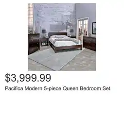 Costco Pacifica Modern 5-piece Queen Bedroom Set offer