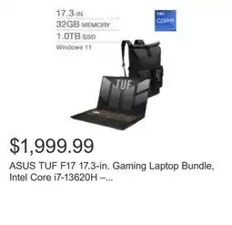 Costco ASUS TUF F17 17.3-in. Gaming Laptop Bundle, Intel Core i7-13620H – 32GB RAM, 1TB SSD, 8 GB NVIDIA GeForce RTX 4060 Graphics offer