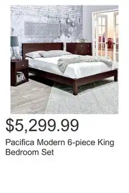 Costco Pacifica Modern 6-piece King Bedroom Set offer