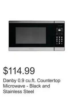 Costco Danby 0.9 cu.ft. Countertop Microwave - Black and Stainless Steel offer