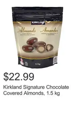 Costco Kirkland Signature Chocolate Covered Almonds, 1.5 kg offer