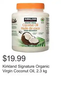 Costco Kirkland Signature Organic Virgin Coconut Oil, 2.3 kg offer