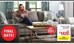 La Z Boy KENNEDY fabric stationary sofa offer