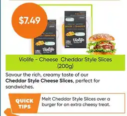 Healthy Planet Violife - Cheese Cheddar Style Slices offer