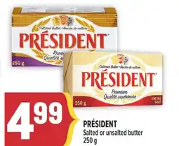 Marché Adonis PRÉSIDENT Salted or unsalted butter offer