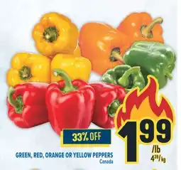 Marché Adonis GREEN, RED, ORANGE OR YELLOW PEPPERS offer