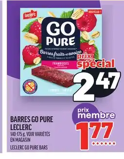 Metro BARRES GO PURE LECLERC | LECLERC GO PURE BARS offer