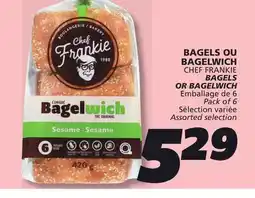 IGA CHEF FRANKIE BAGELS OR BAGELWICH offer