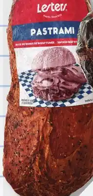 IGA LESTERS PASTRAMI OR SMOKED BEEF offer