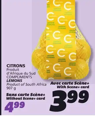IGA COMPLIMENTS LEMONS offer