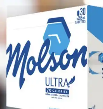 IGA MOLSON ULTRA BEER offer
