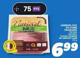 IGA PAYSAN NATUREL SLICED COOKED OR SMOKED HAM offer