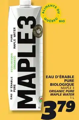IGA MAPLE 3 ORGANIC PURE MAPLE WATER offer
