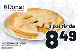 Metro TARTE BOULANGERIE ST-DONAT | ST-DONAT BAKERY PIE offer