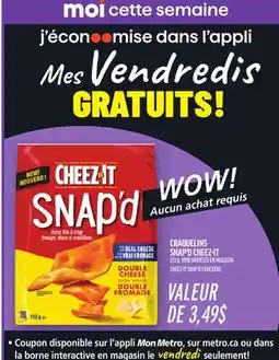 Metro CRAQUELINS SNAP'D CHEEZ-IT | CHEEZ-IT SNAP'D CRACKERS offer