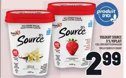 Metro YOGOURT SOURCE 0% YOPLAIT | YOPLAIT SOURCE 0 % YOGURT offer
