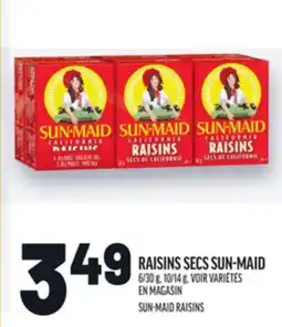 Metro RAISINS SECS SUN-MAID | SUN-MAID RAISINS offer