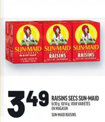 Metro RAISINS SECS SUN-MAID | SUN-MAID RAISINS offer