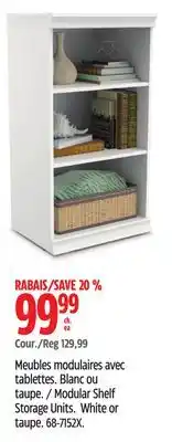 Canadian Tire Modular Shelf Storage Units offer