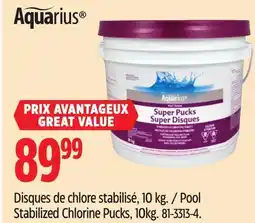 Canadian Tire Aquarius Pool Stabilized Chlorine Pucks, 10kg offer