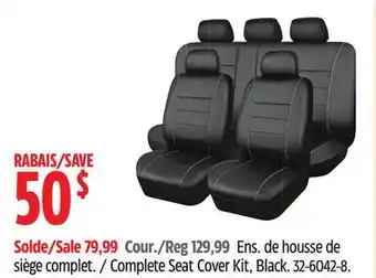 Canadian Tire Complete Seat Cover Kit, Black offer