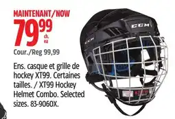 Canadian Tire CCM XT99 Hockey Helmet Combo offer