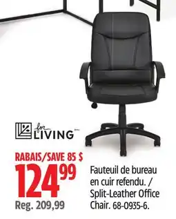 Canadian Tire Split-Leather Office Chair offer