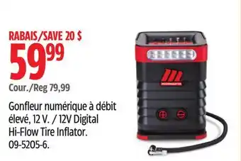 Canadian Tire MotoMaster 12V Digital Hi-Flow Tire Inflator offer