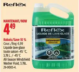 Canadian Tire Reflex -45°C All-Season Windshield Washer Fluid, 3.78L offer
