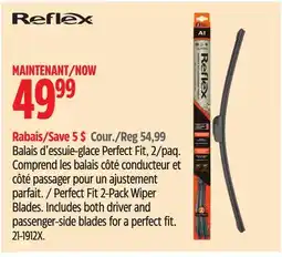 Canadian Tire REFLEX Perfect Fit 2-Pack Wiper Blades offer